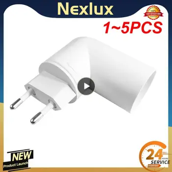 범용 E27 LED 조명 소켓-EU 플러그 거치대 어댑터 컨버터, ON/OFF 360 도 회전 나사 램프 거치대 베이스, 1 ~ 5 개
