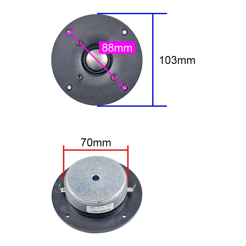 Ghxamp-tweeter de Titânio Verdadeiro Pol 103 mm Cobre Curto-circuito Anel Magnético Furo de Dissipação de Calor 8ohm Pcs - Image 2