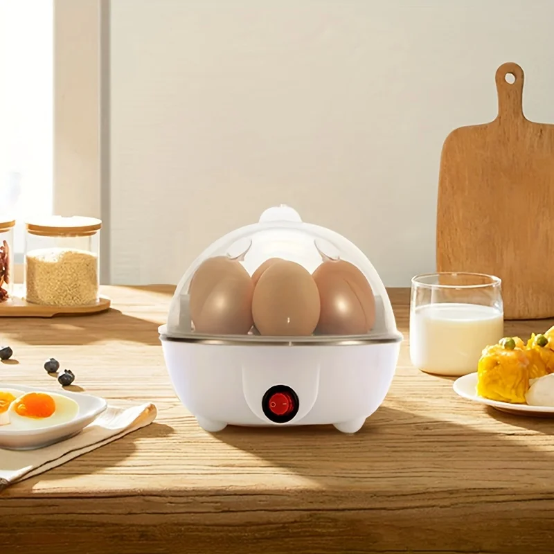 Cuiseur à œufs automatique pour 1 personne, petit appareil de cuisson à la vapeur, machine à œufs à la coque, artefact de petit déjeuner