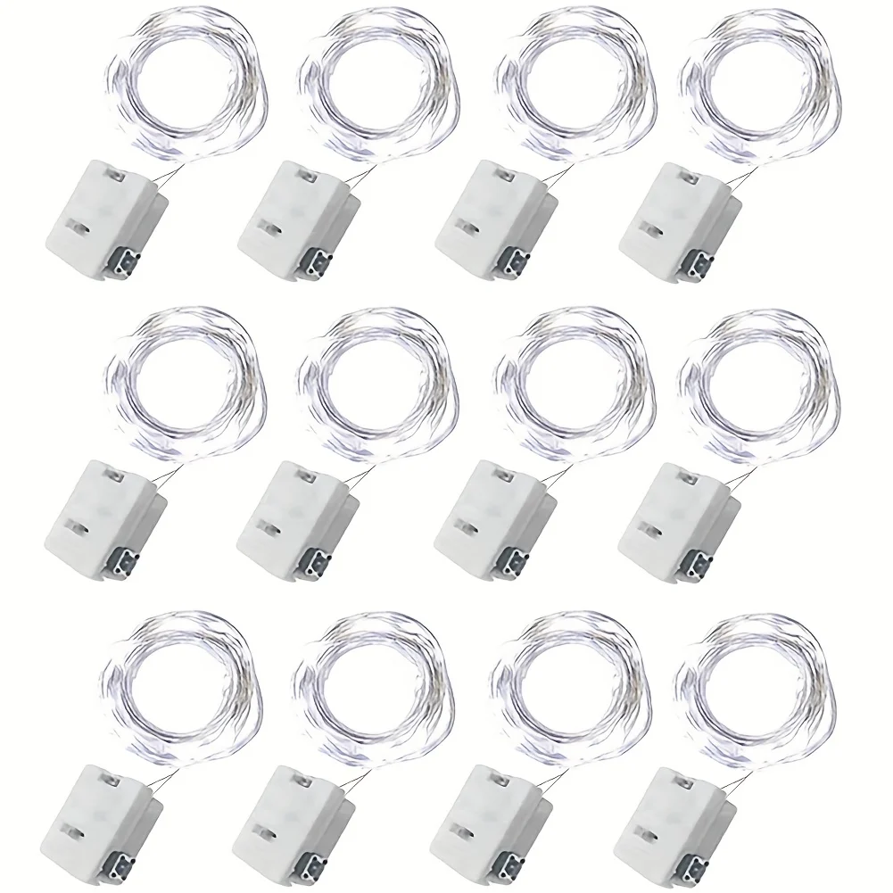 Whimsical LED Fairy String Lights - 3 Modes, Silvery Wire, Battery Operated
