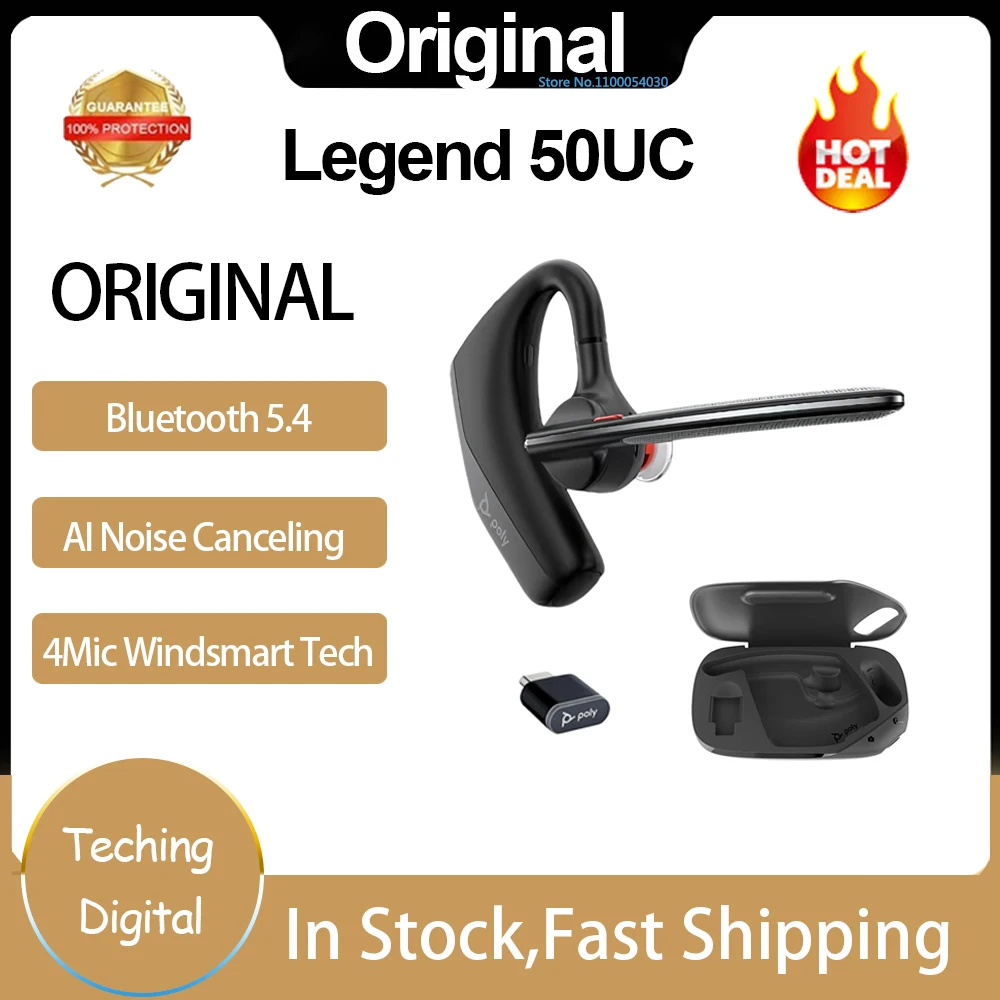 Poly Voyager Legend 50 UC/Legend 50 Bluetooth ヘッドセット AI