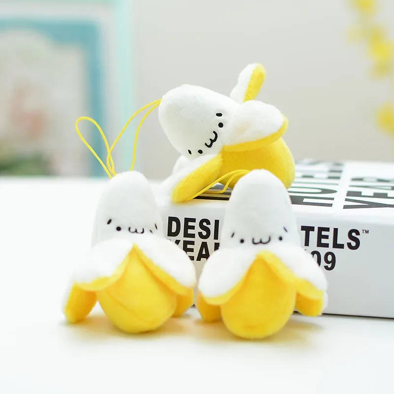 Creative Plush Banana Keychain Cute Small Fruit Doll Pendant