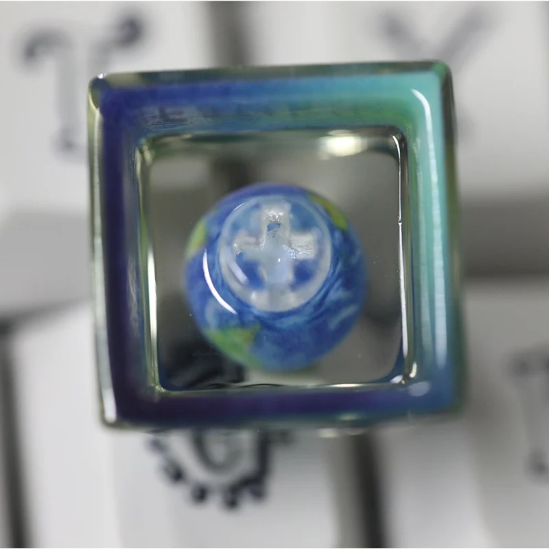 capuchons de clavier en résine translucide huit planètes du système pour clavier mécanique mx