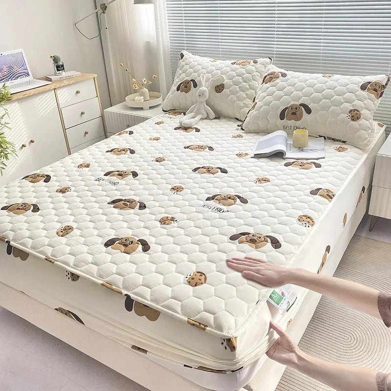 New Class a All Cotton Quilted Fitted Sheet Waterproof to Prevent Leakage of Urine Mattress Cover