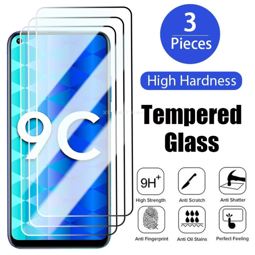 

3PCS Protective Glass For Honor 50 10 30 9 Lite 20 Pro Screen Protector on Honor 8X 9X 8A 9A 8C 9C 10i 20i 30i smart phone glass