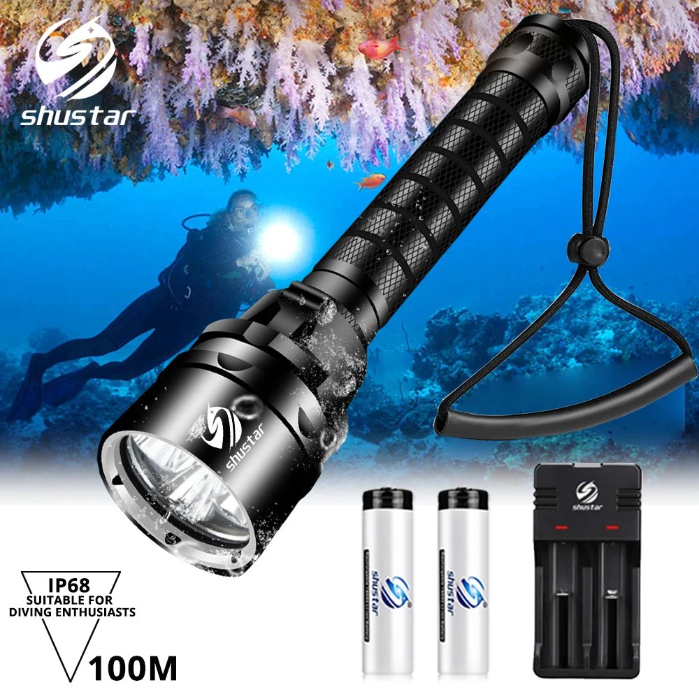 IP68 Powerful Diving Flashlight Highest Waterproof Professional diving