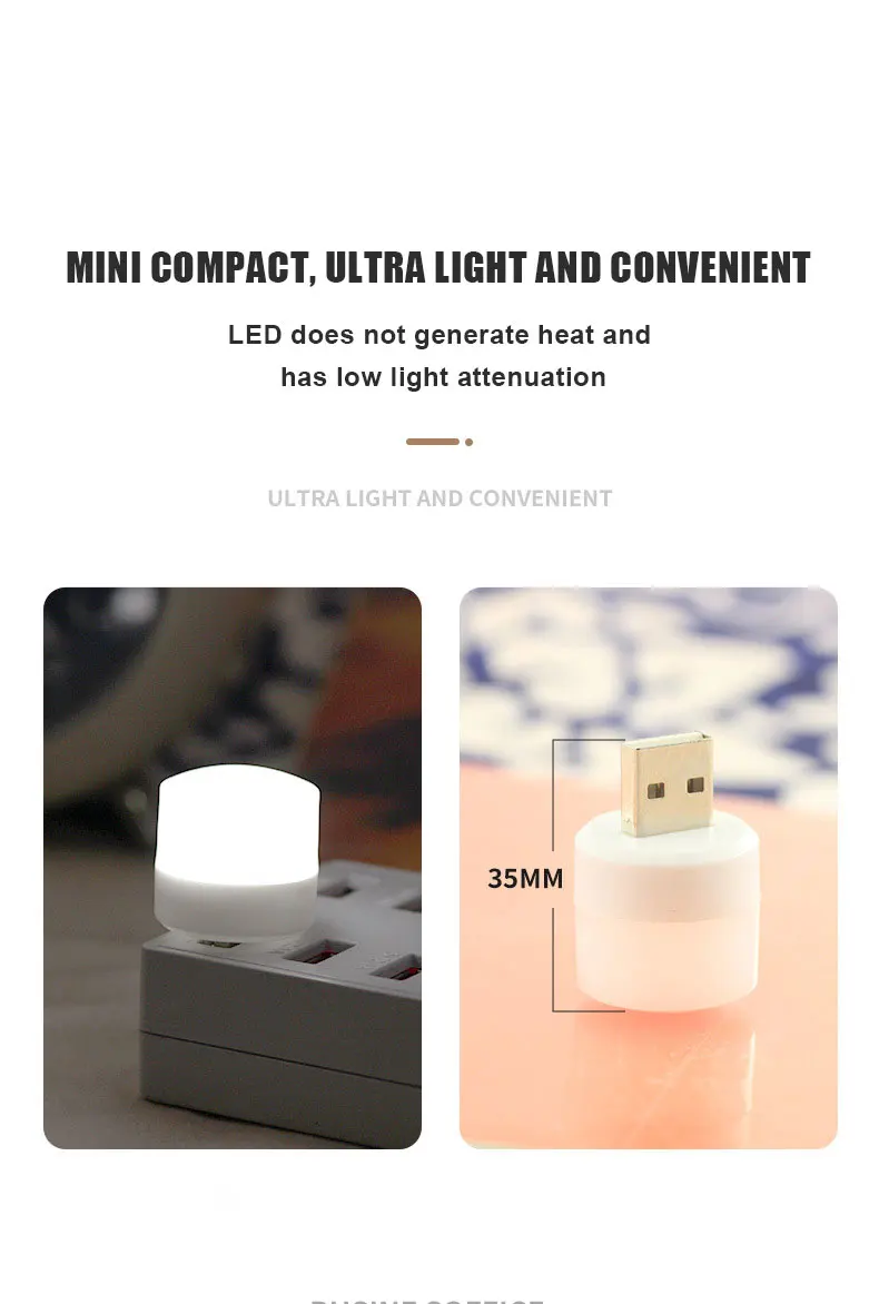 휴대용 및 내구성 LED USB 저전력 자동차 분위기, 부드러운 네온 야간 조명, 실내 조명, INS 스타일 미니 보조 램프, 5 개