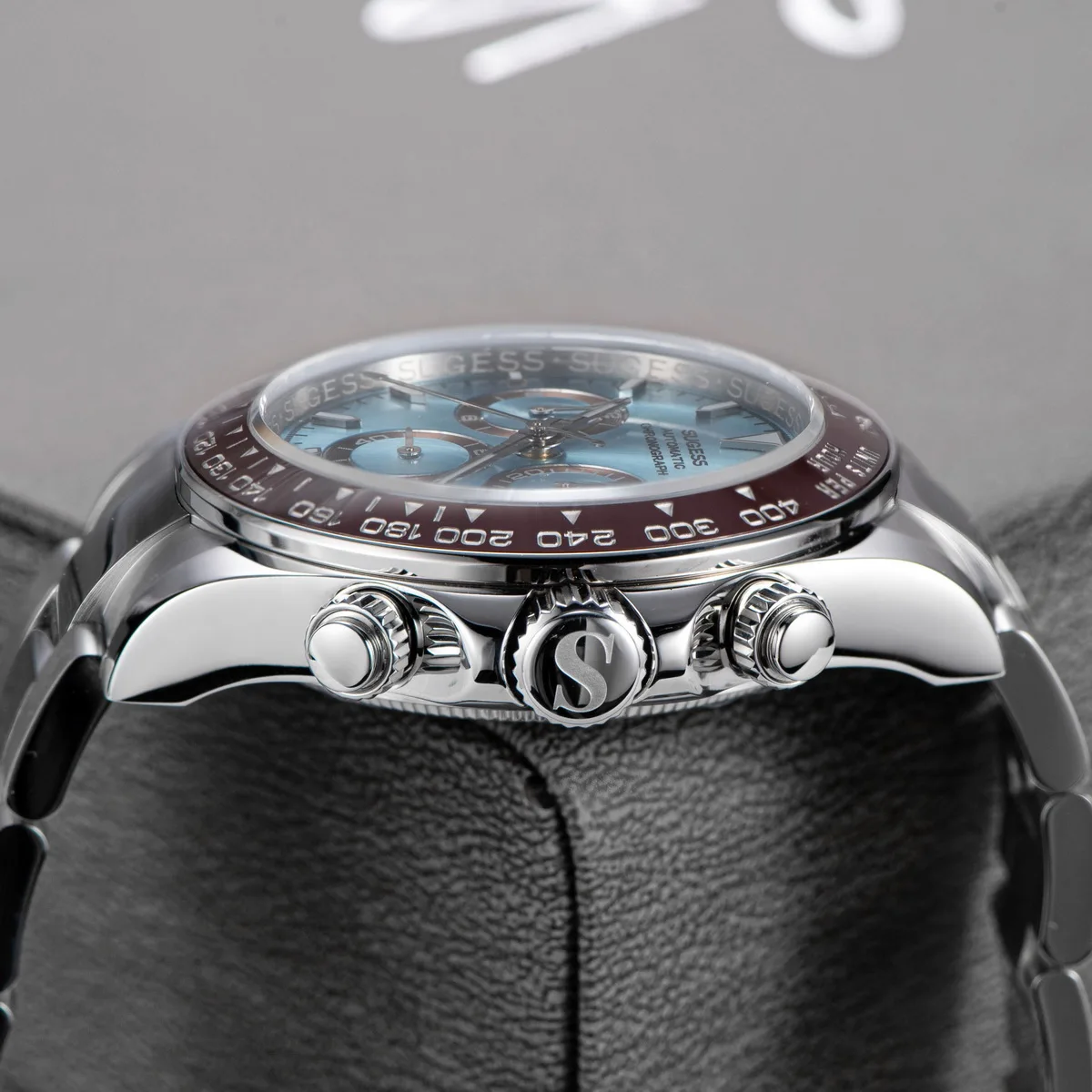 Sugess Diving Mens Watch Panda Automatic Mechanical Chronograph Peacock SL4801 Movement Wristwatch Waterproof Ceramic Bezel New_voghion.com