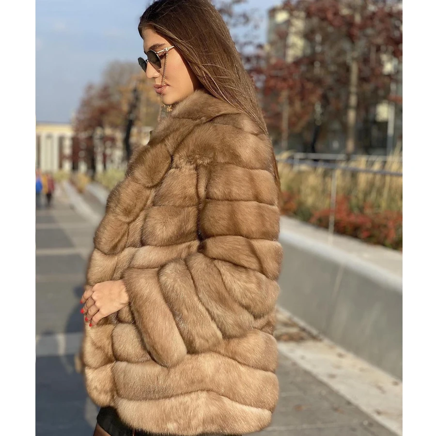 Echte pelzjacke damen Clearance