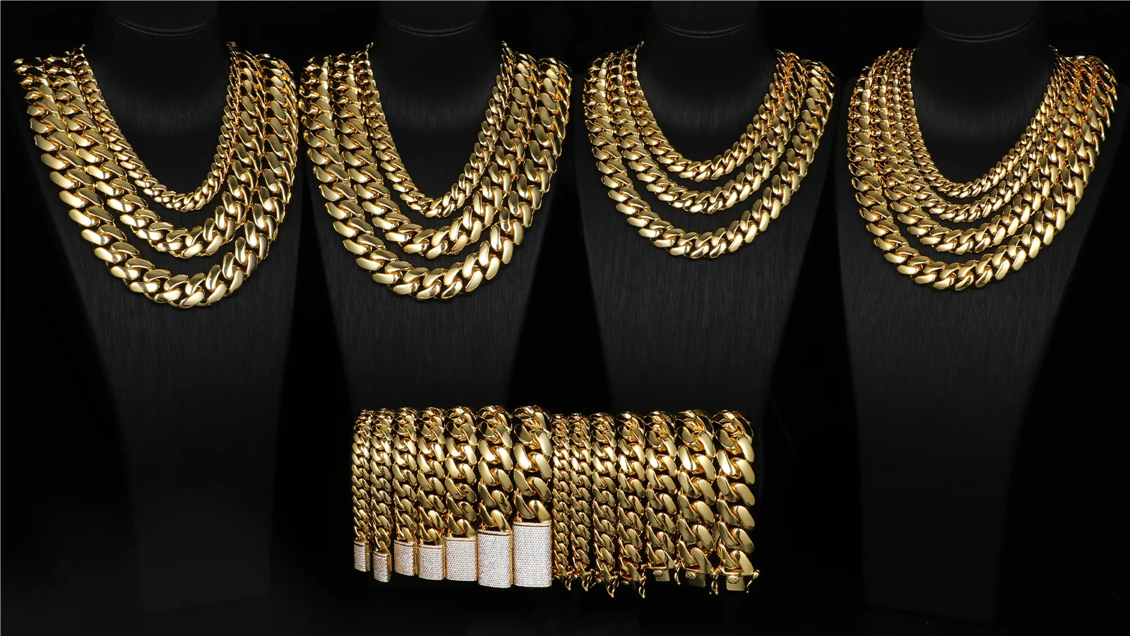 Großhandel Luxus Hip Hop Schmuck Herren benutzer definierte Logo 18 Karat vergoldet massives Messing schwere Miami kubanische Glieder kette Halskette – Detail 9