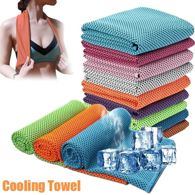 Cooling Towel Instant Relief Microfiber Cool Towels Chilling Neck Wrap Ice Cold Rags for Sports Fitness Camping Cycling Hiking