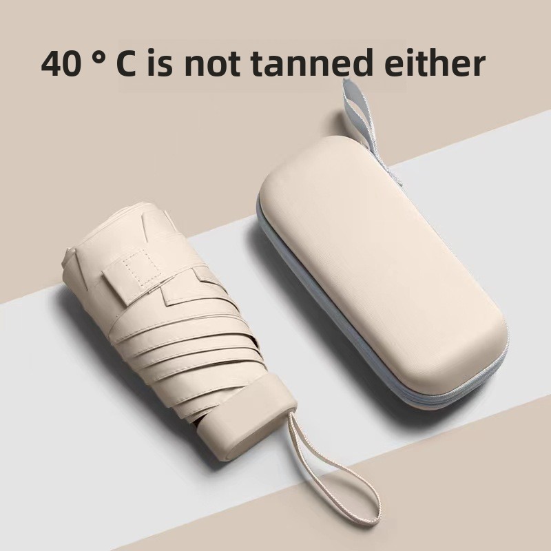 Six-fold Capsule Sun Umbrella Portable Sun Protection and Ultraviolet Umbrella Folding Umbrella High-end Sunshade Women