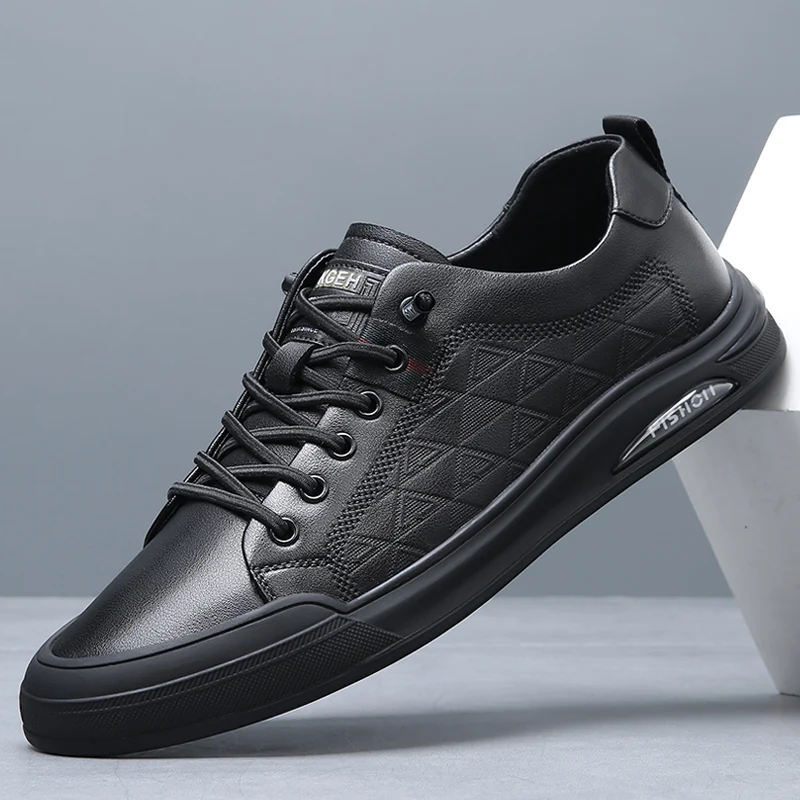 

British Style Trendy Casual Shoes for Men's Office Business Shoes Off White Minimalist Men's Loafers Lace Up Design