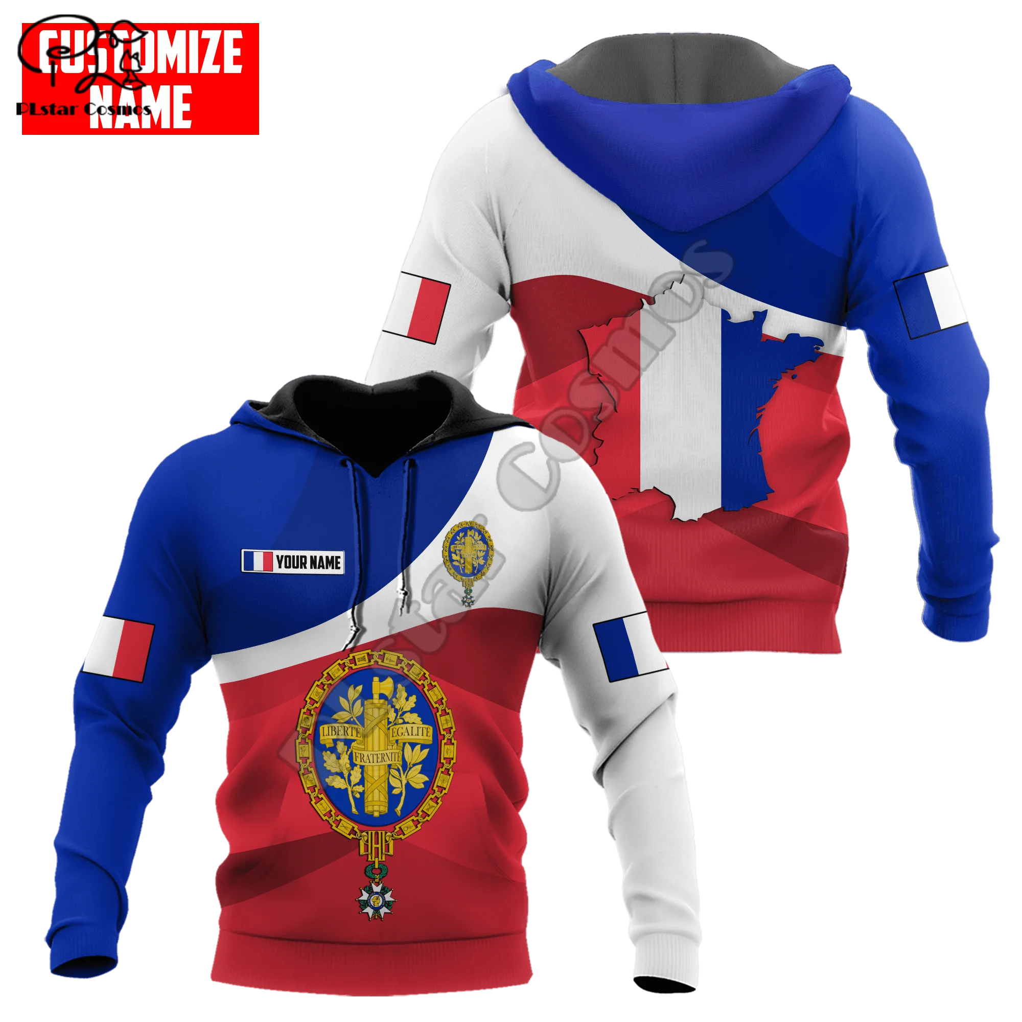 

PLstar Cosmos France Republic 3D Printed New Fashion Hoodies Sweatshirts Zip Hoded For Men/Women Casual Streetwear Apparel F17