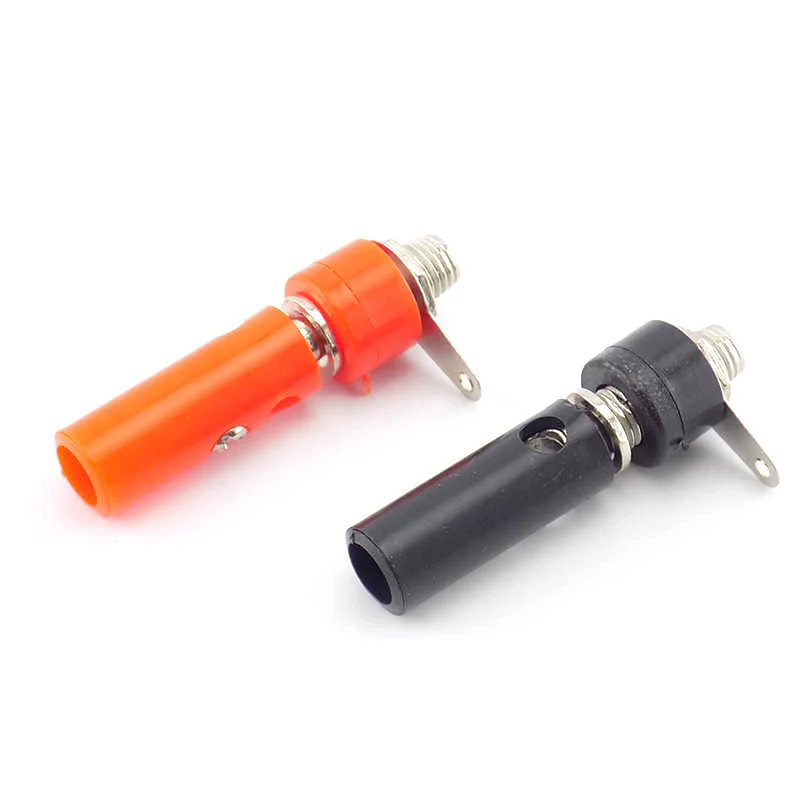 Red+ Black 4mm Banana Plug+Socket Connectors Female Male Insert Connector Nickel Plated DIY 1pair