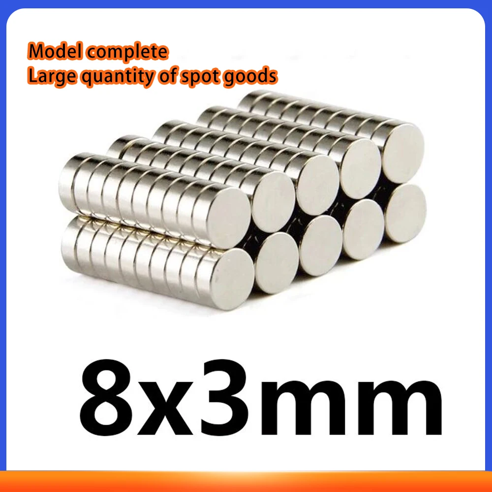 Round magnets Neodymium magnets 20/50/100PCS 8x3 mm Rare Earth Magnets Diameter 8x3mm Small Round Magnet 8mmx3mm Permanent Neodymium Magnets D8*3mm 8*3mm