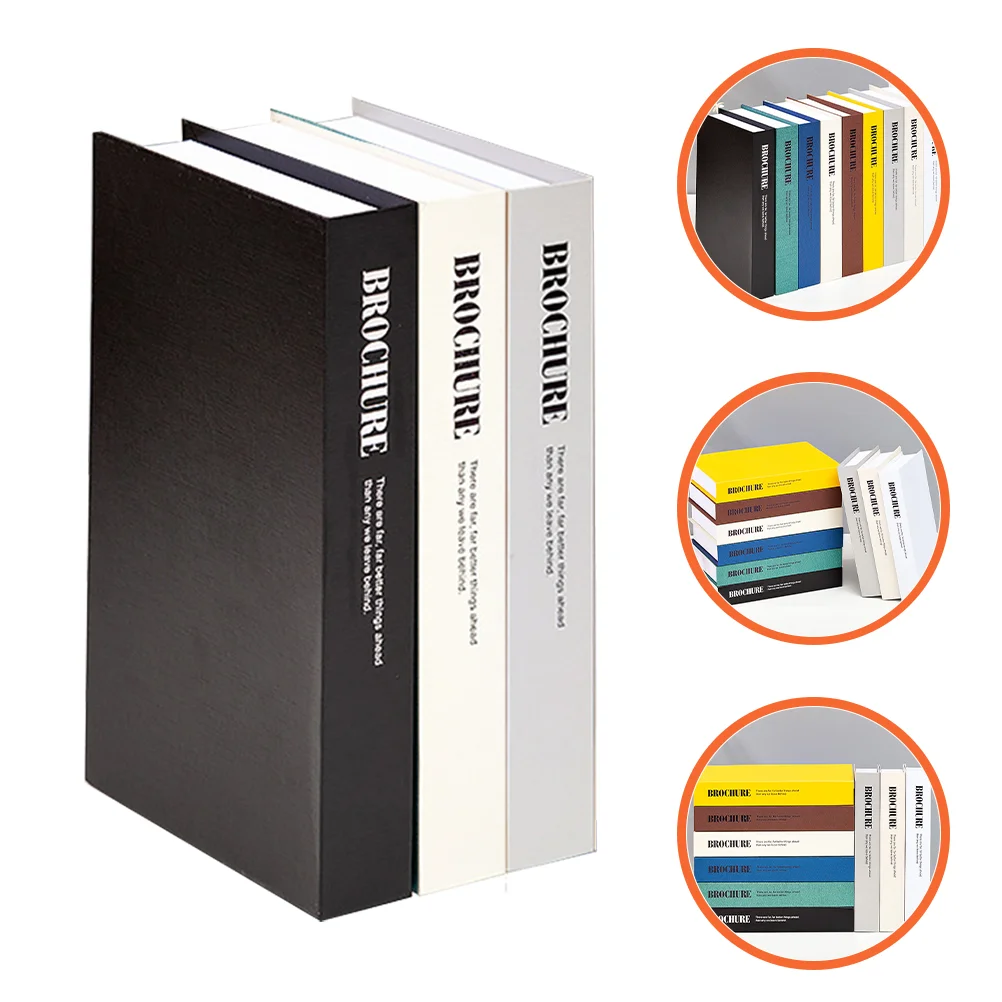 3pcs Bookshelf Decor Fake Book Model Decorative Books for Home Decor Bookcase Decor mr hobby gundam marker 3pcs gm01 gm02 gm03 gray brown thin line drawing pen gsi color oily markers for plastic model kits