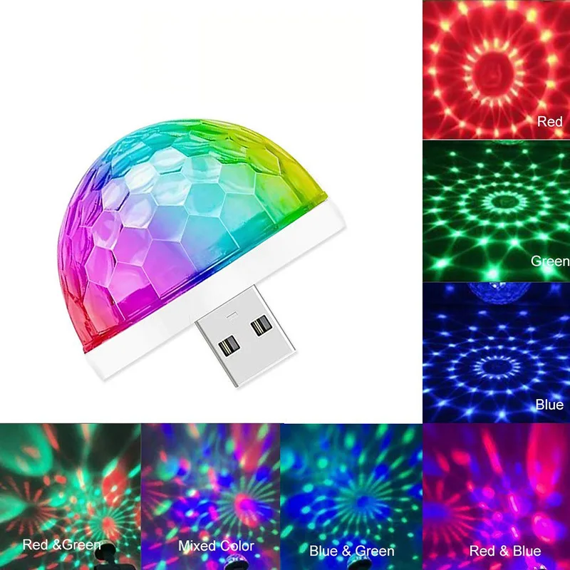USB LED Disco DJStage voiture lumière Portable famille fête balle coloré barre lumineuse Club scène effet lampe téléphone Portable éclairage