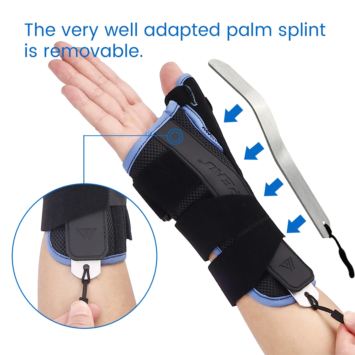 Фото Velskin палец, запястье Splint для снятия боли при артрите и профилактики растяжения рук и запястья, легкий бандаж для мужчин и женщин №3