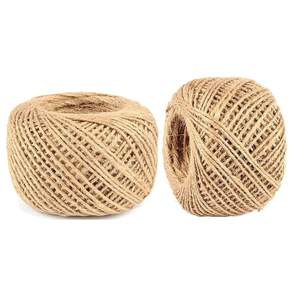 30 Meters Natural Jute Rope Twine Gift Wrapping String DIY Handmade Garden Twine  Cord Decor For Art Crafts Gardening Application