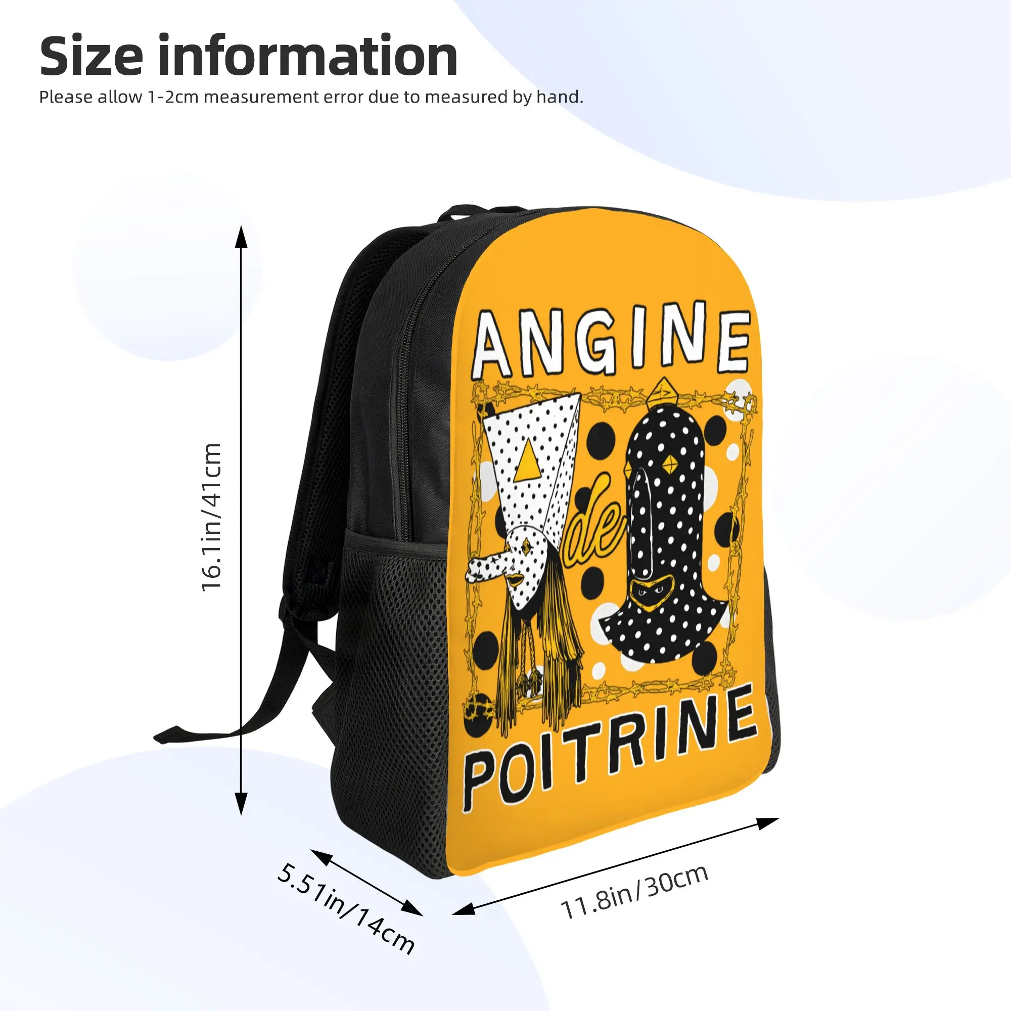Rock Angine De Poitrine 남성용 여성용 메탈 밴드 백팩 십대 학생 작업 데이 팟 대학 캔버스 가방 선물