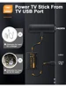 Electop USB Power Cable 1800mAh Stabilized Supply USB Power Cable for Amazon Fire TV Sticks Firestick Adapter Support 4K Video 4