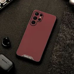 Premium Luxury Leather Phone Case - Shockproof Back Cover s - Galaxy A16 4G (Maroon)