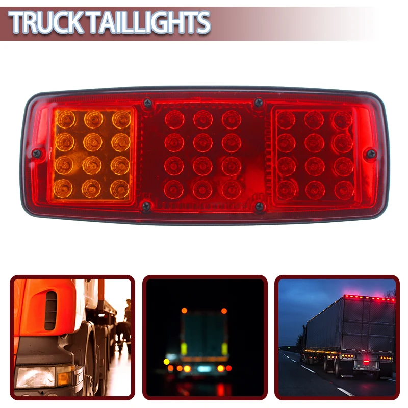 

Новый 2 шт. 12 в задний фонарь грузовика s светильник сигнал поворота прицепа высокая яркость 36 светодиодов 6000K задний стоп-сигнал для автомобиля задний фонарь