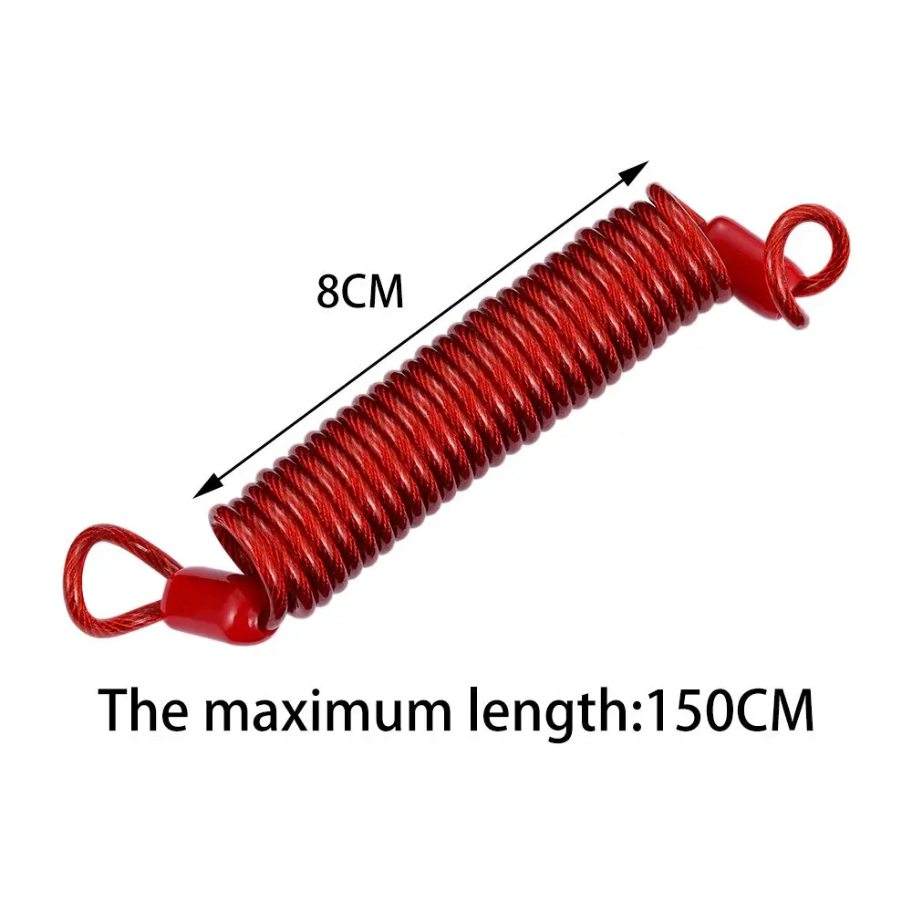 New 150cm Bike Motorcycle Scooter Alarm Disc Lock Security Spring Reminder Cable Anti Thief