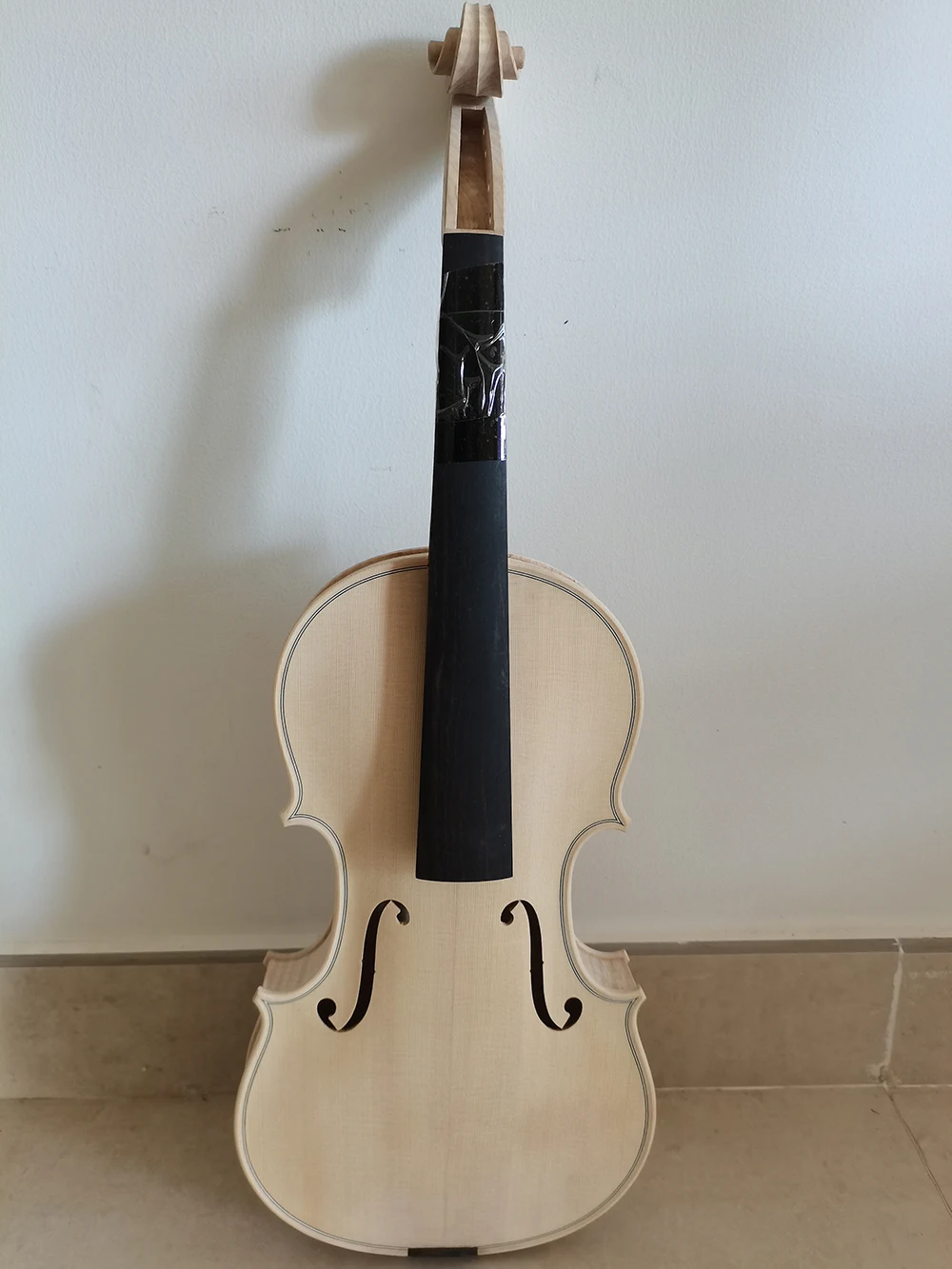 Maple white embryo unfinished white maple wood violin 4/4 3/4 solid wood DIY violin Accessories with ebony fingerboard
