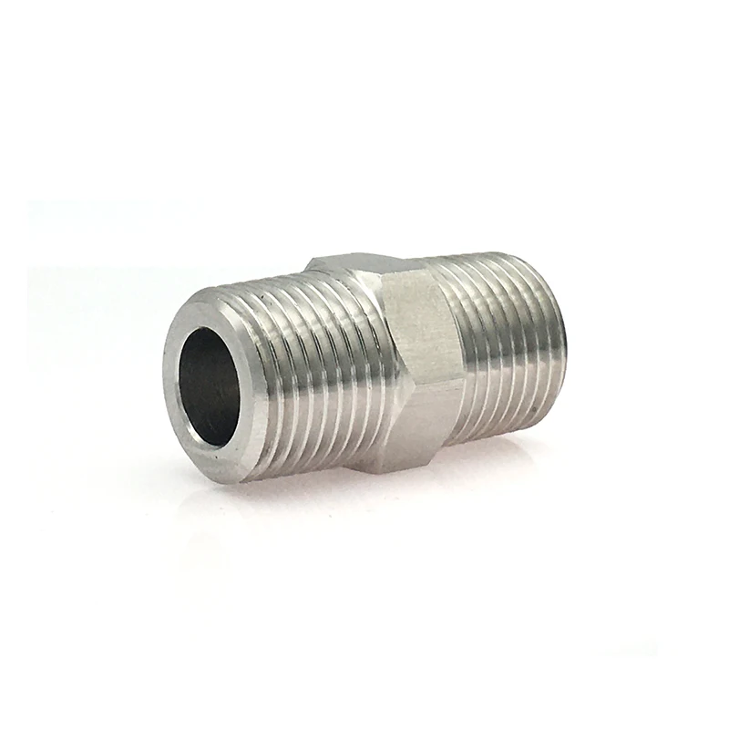 M8 M10 M12 M14 M16 M18 M20 M22 Metric Male Thread 304 Stainless Steel Hex Nipple High Pressure Resistant Pipe Fitting Connector