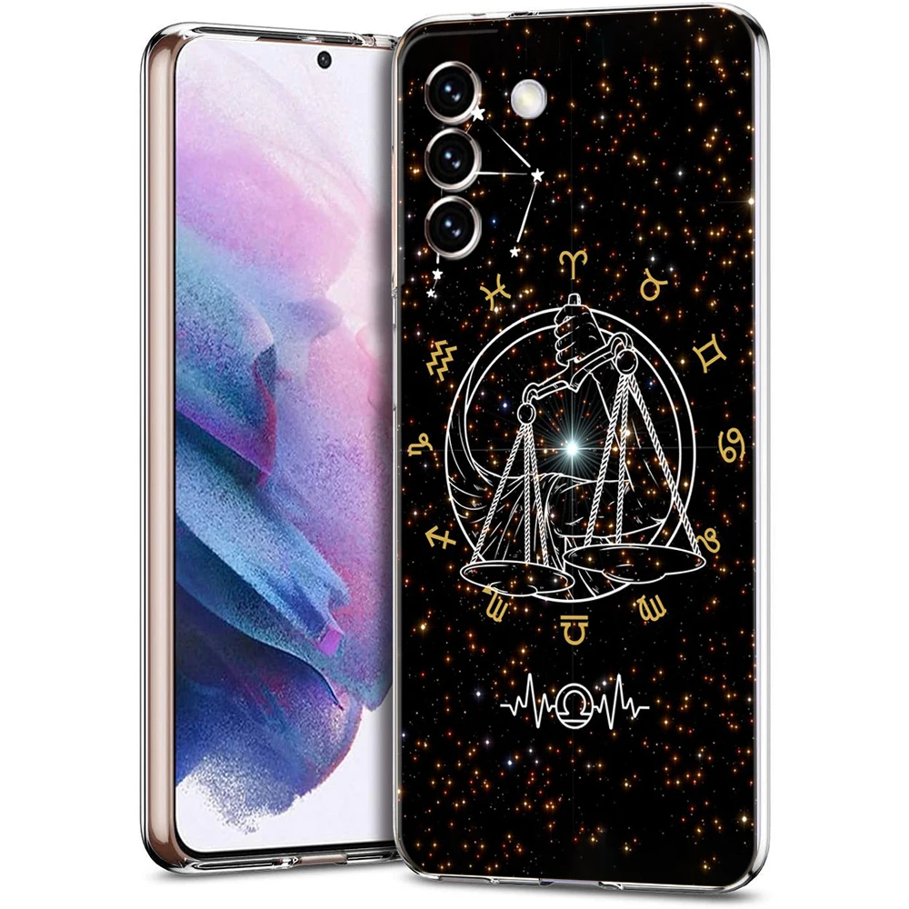 Cartoon Sternzeichen Fall für Samsung S24 S23 S22 S20 S21 FE Ultra S24 S23 S10 S10E S9 S8 Plus 5G Transparente Telefon Shell Capas Taschen – Detail 3