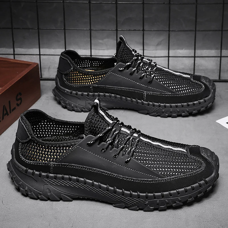 Summer Men's Casual Shoes Outdoor Hiking Travel Shoes Men's Fishing Camping Shoes Beach Shoes Comfortable Running Shoes