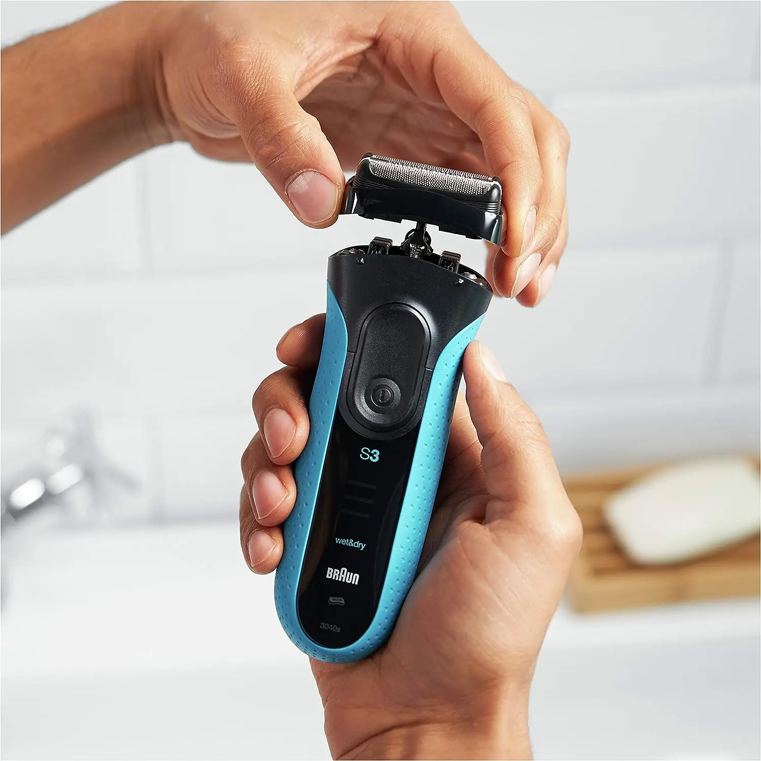 Braun 32B Shaver Head Foil Cutter Cassette Black Men's Electric Shaver Replacement Blade for 3000s 3010s 3040s 3050cc 3070cc