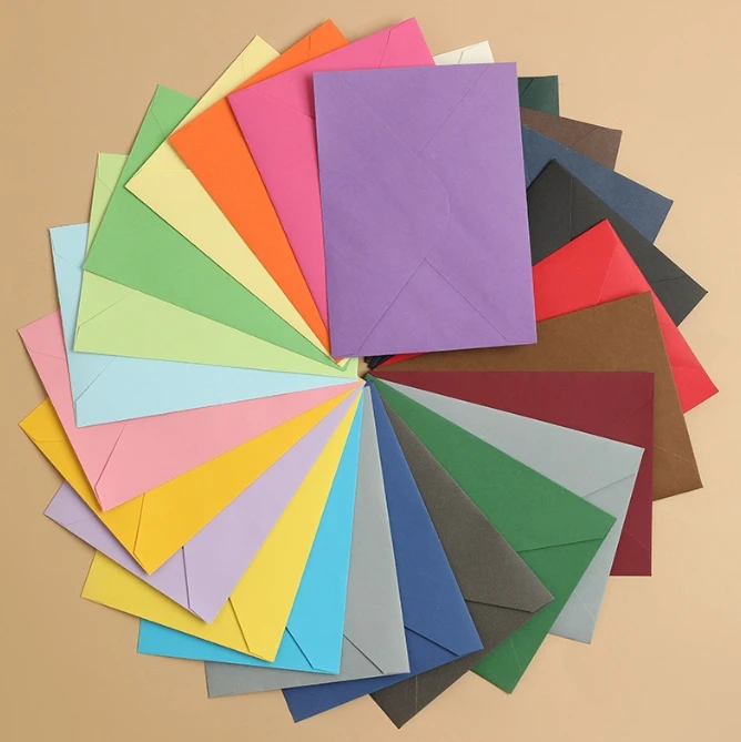 50 Sheets Vintage Envelopes Set for Wedding Holiday Birthday Greeting Cards