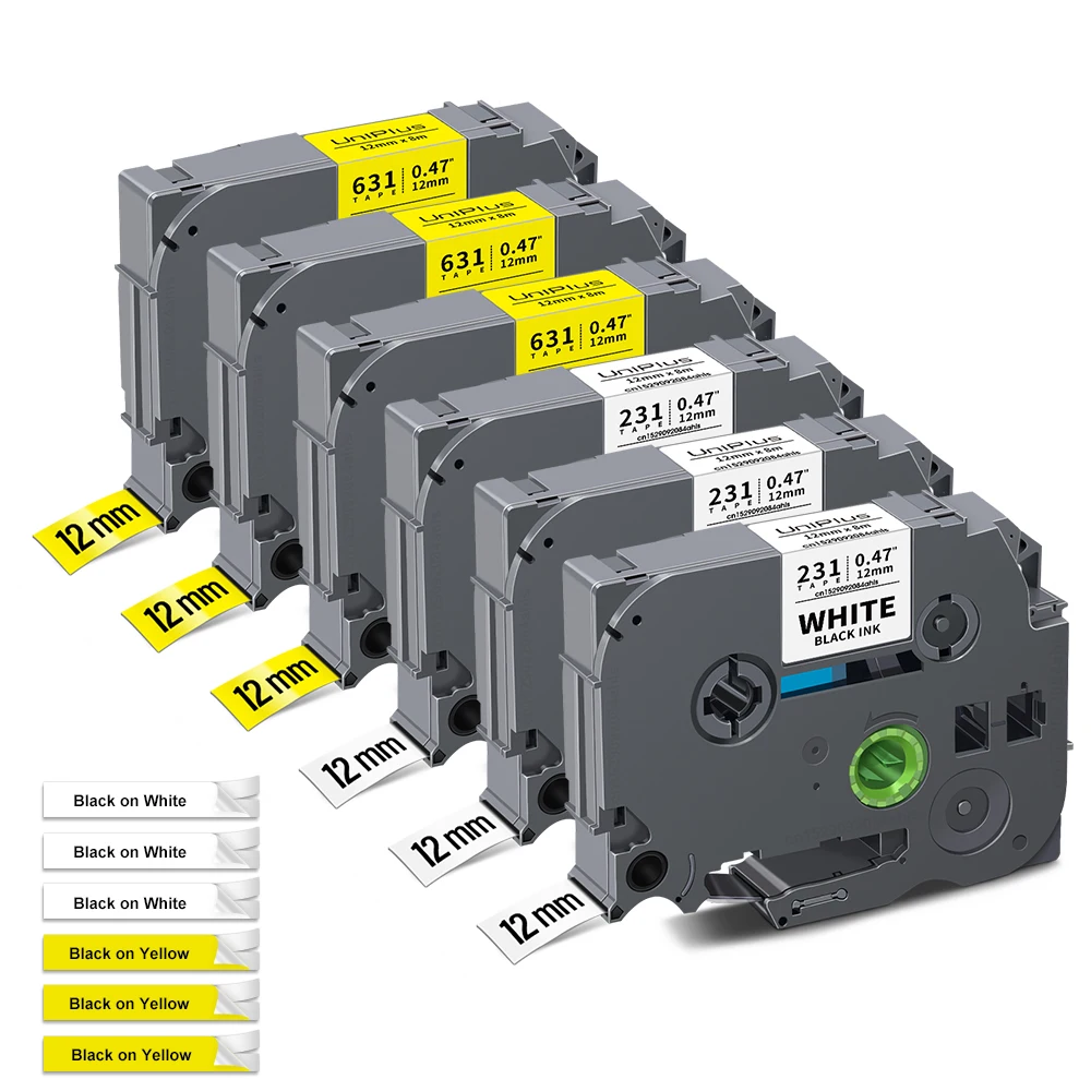 10-Pack 12mm Label Tape
