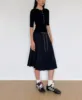 Women Drawstring  Pleated Batavia Midi Skirt 3