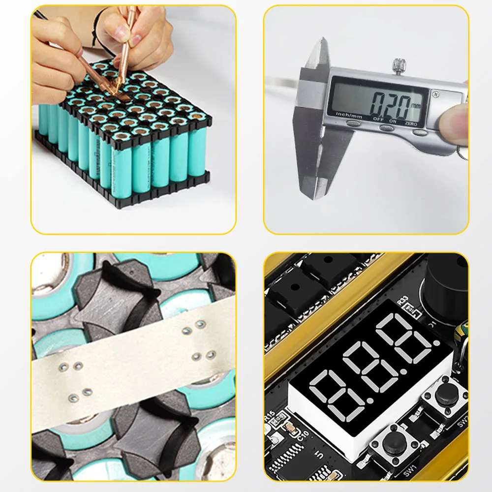 GX591 Spot Welding Machine Control Board DIY Spot Welder Set for 0.1-0.2mm Nickel Sheet Hydride 18650 Lithium Battery Welding 5