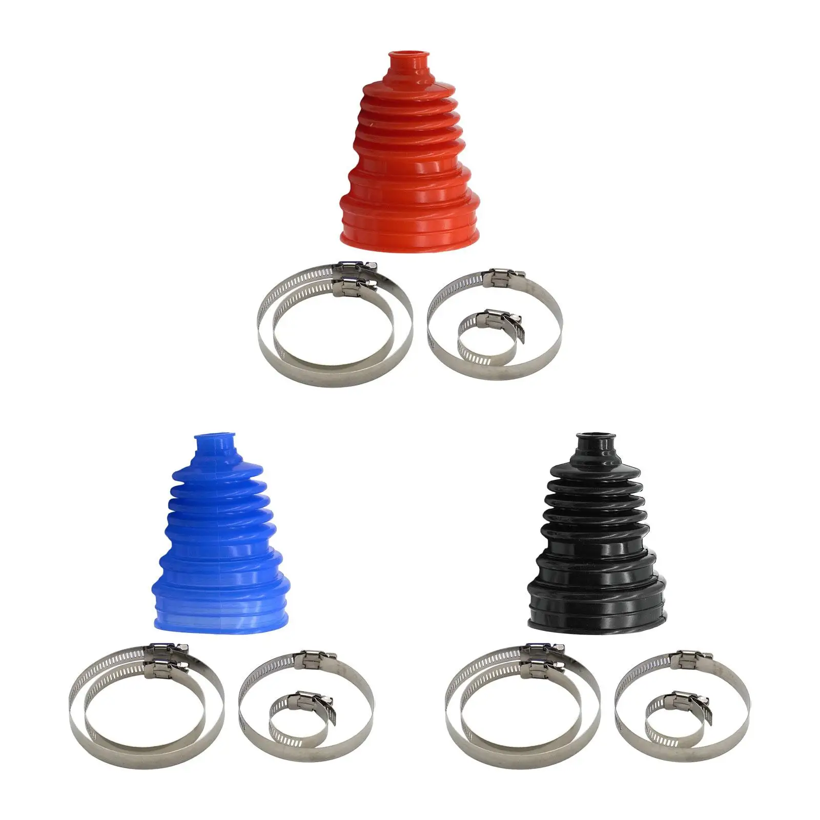 CV Joint Boot Set with 4 Clamps Durable High Performance Easy Installation Wear