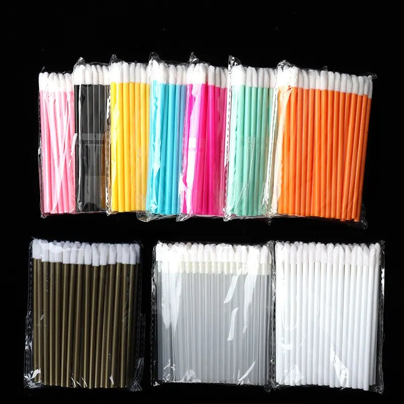 50 Pcs Lip Brush Disposable Lip Brush Makeup Tools Hollow Lip Wands Nylon Gloss Stick Applicator Lipstick Wands Set Cosmetic Tools