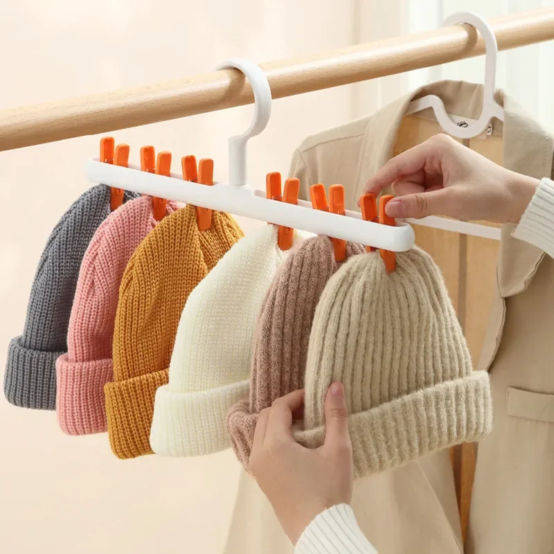 

Multifunction Storage Rack Windproof Hat Hook Wardrobe Organizer Hat Storage Rack Socks Baby Clothes Organizer Caps Holder Scarf