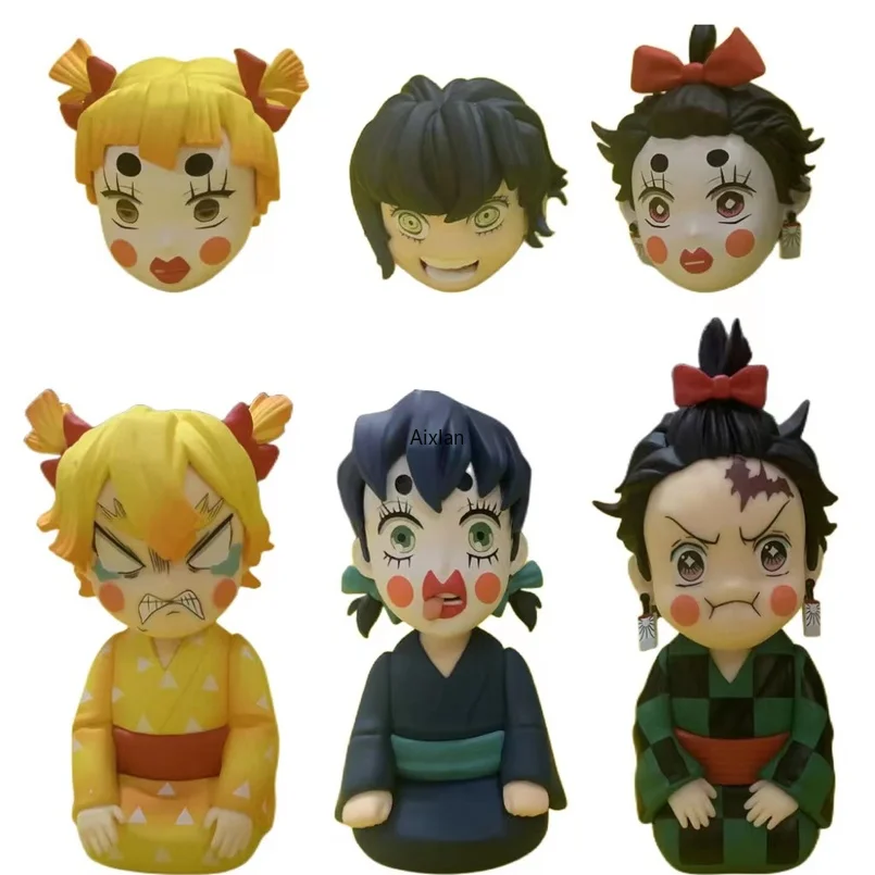 

10cm Demon Slayer Anime Figure Kamado Tanjirou Kamado Nezuko Agatsuma Zenitsu PVC Action FigureToy Collection Model Toy for Gift
