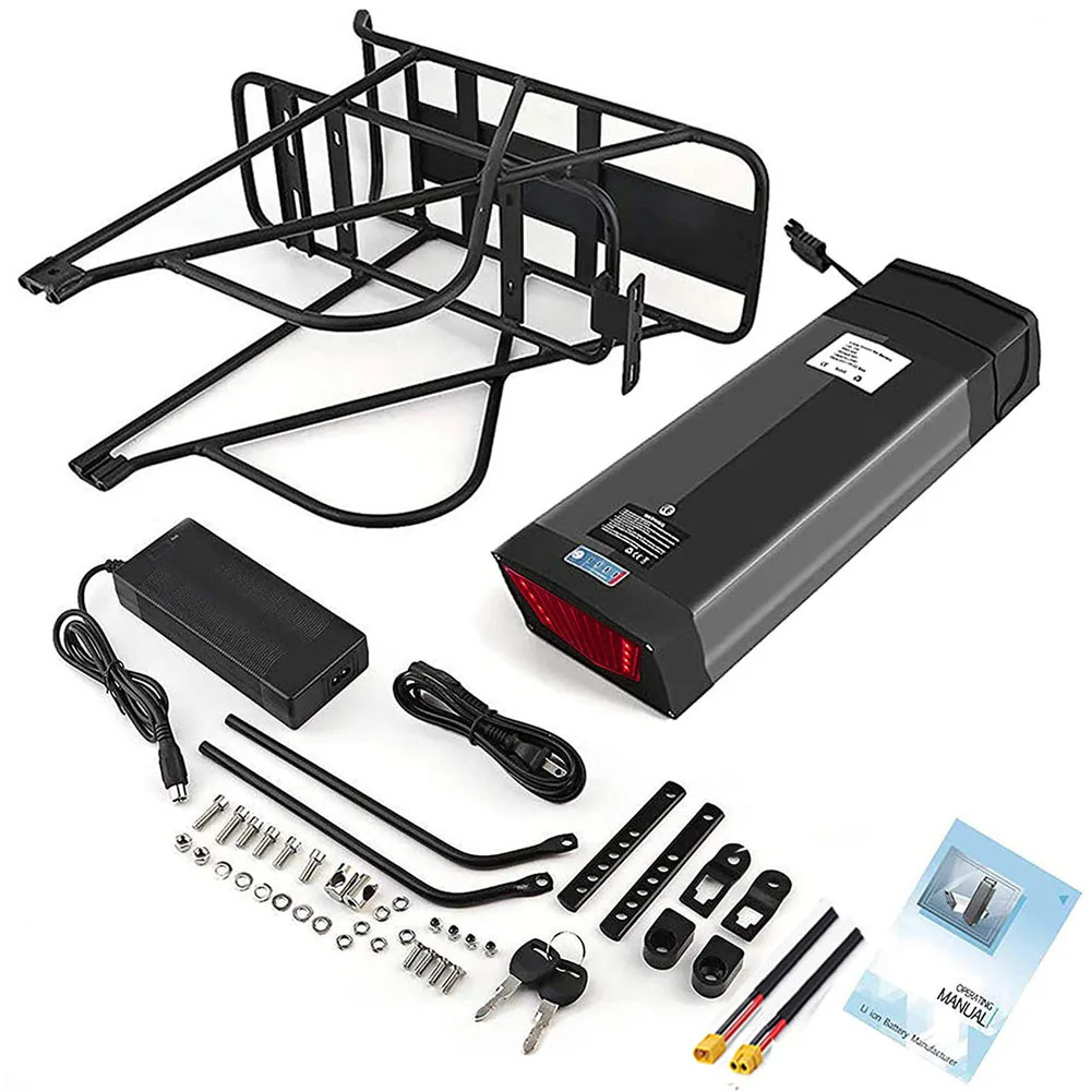 Gepäckträger-EBike-Akku 36 V 48 V 52 V 28,8 Ah 20 Ah 13 Ah 17,5 Ah 21700 18650 Lithium-Bateria-Pack für 1500 W 1000 W 750 W 500 W 350 W 250 W – Detail 8