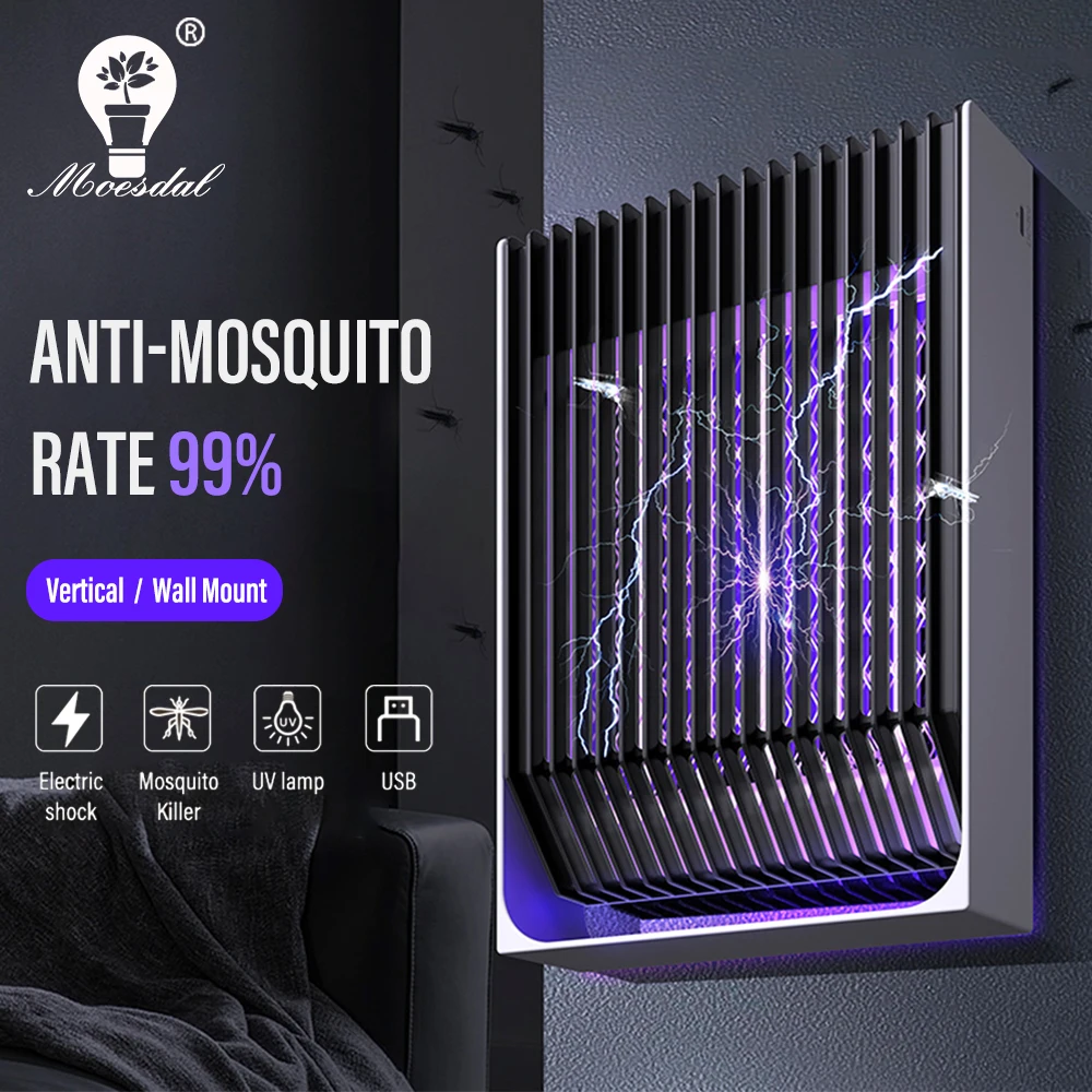 Lampe UV anti-moustiques, choc électrique, Rechargeable par USB, tueur de  moustiques, intérieur et extérieur, électrique, tueur d'insectes, été -  AliExpress