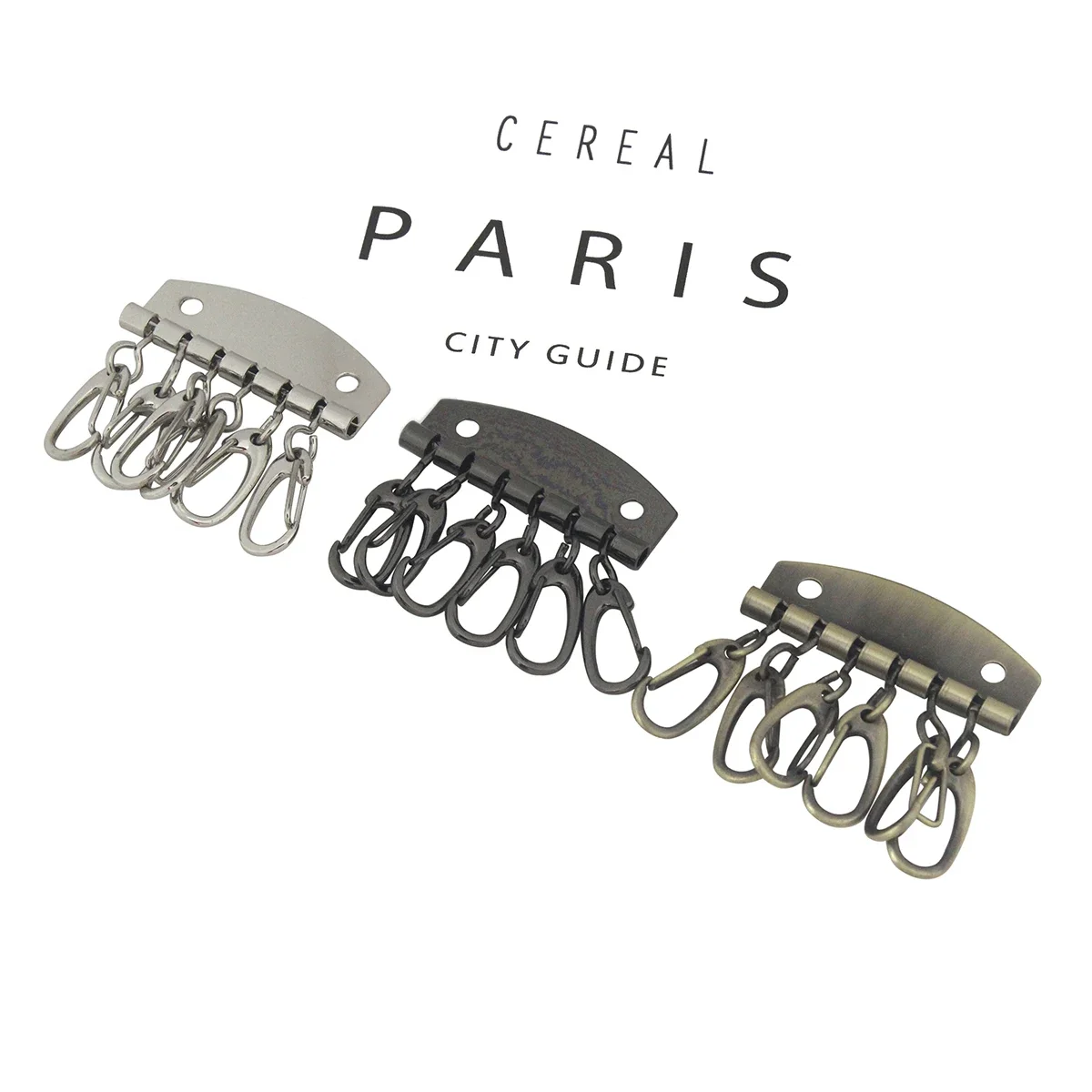 Metal Snap Hook Snap Hook Metal Keyring Snap Hook Keychain Rings 1PC Metal Key Holder Key Row Keyring Organnizer with 6 Snap Hook for Leather Craft Wallet Case Purse Bag Parts Accessories