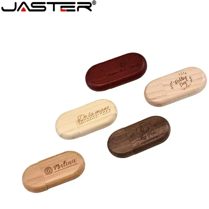 JASTER USB Flash Drive 1PCS Free Wooden+Box Pendrive 4GB 8GB 16GB 32GB 64GB U Disk Memory Stick Wedding Gift usb flash drive flash drive
