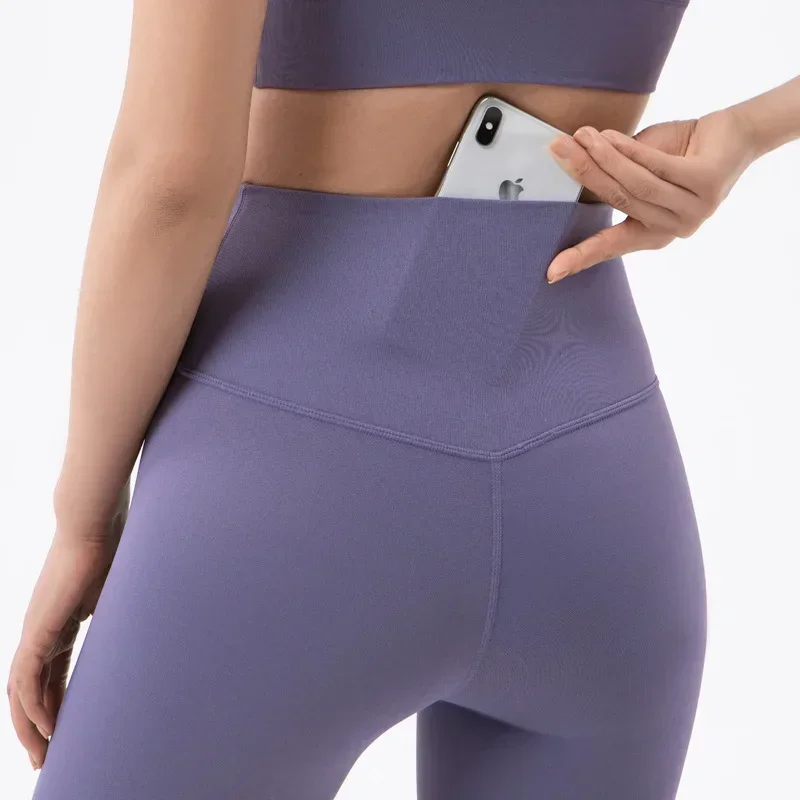 Yoga Leggings for Fitness Legging Sport Femme Back Pocket Pants Female Buttery Soft High Waist Leggins Push Up Gym Tights Women Sports Leggings Yoga Pants