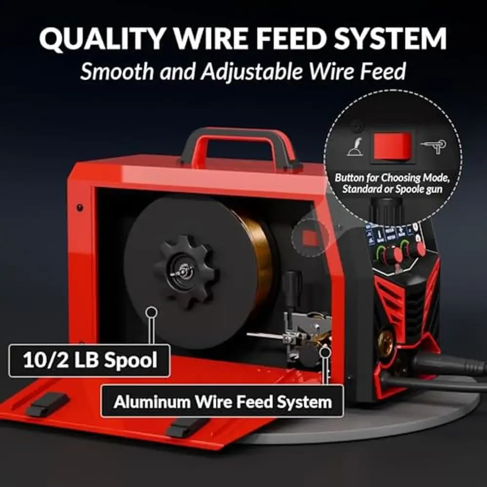 7 in 1 Mig Welder LCD Screen Synergic Control Overheat Protection Certified Quality Multi-Process Welding Machine 5