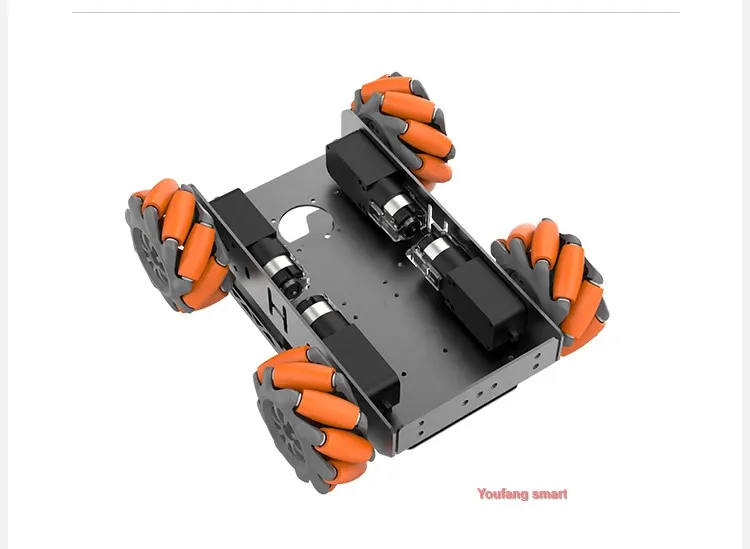 4WD Mecanum Radchassis mit TT-Motor Rahmen aus Aluminiumlegierung Smart Car für Arduino Robot DIY Kit für Raspberry Pi Roboterauto – Detail 6