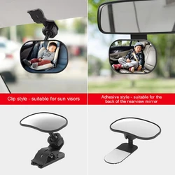 Enhanced Rearview Mirror for Enhanced Safety - Wide View, 360° Rotatable, Clear Reflection, Adjustable for Infant Supervision (Adhesive tape Mirror)